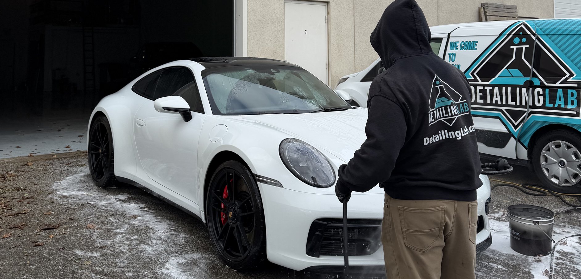 Detailed car exterior with glossy finish