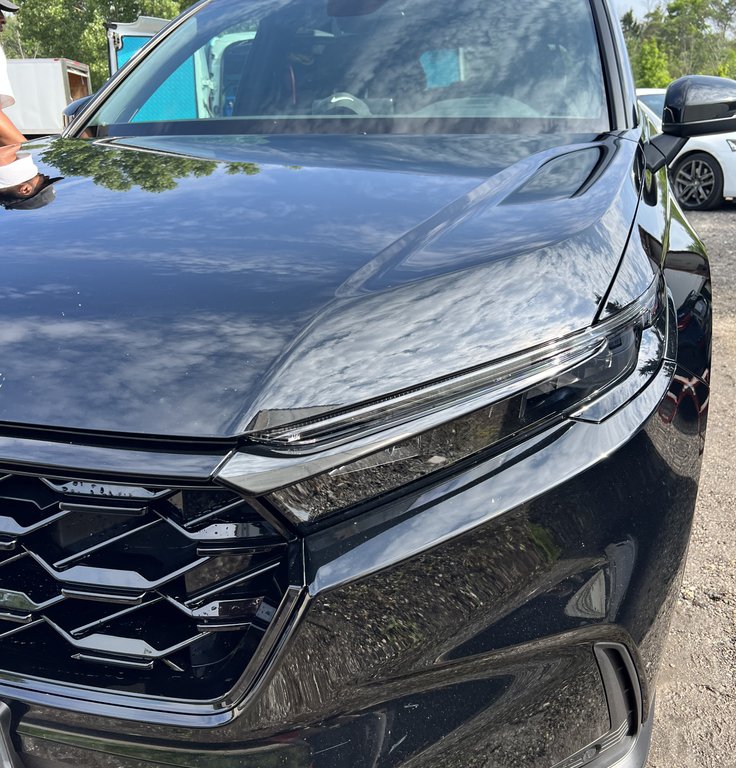 Honda CR-V undergoing clay bar treatment to remove embedded contaminants